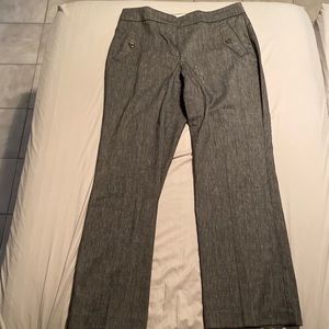 Black and White weaved fabric LOFT, size 12 pants Julie (curvy) fit